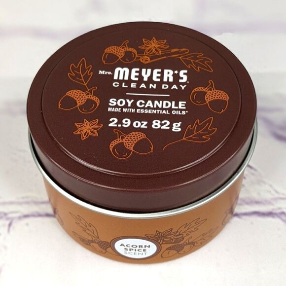 Mrs. Meyer's Clean Day 2.9 Oz. Acorn Spice Fall Tin Candle - Picture 1 of 6